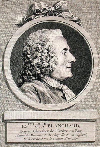Esprit Joseph Antoine Blanchard (1696-1770) graverad av Augustin de Saint-Aubin (1736-1807) 1767 (gravyr) av Charles Nicolas II (after) Cochin