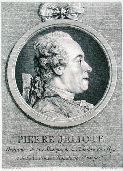 Pierre Jeliote (1713-97) graverad av Augustin de Saint-Aubin (1736-1807) 1771 (gravyr) av Charles Nicolas II (after) Cochin