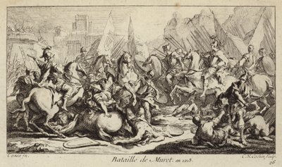 Slaget vid Muret, Frankrike, Albigensian Crusade av Charles Nicolas II Cochin