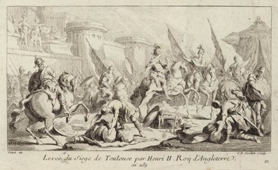 Kung Henrik II av England upphäver belägringen av Toulouse av Charles Nicolas II Cochin
