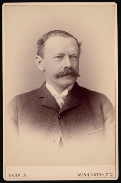 Porträtt av Dr James Milton Flint 1838-1919, mellan 1887 och 1904. av Charles Parker