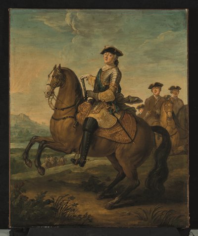 Ridsporträtt av Ludvig XV (olja på duk) av Charles Parrocel