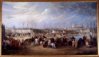 Mottagande av Mehemet Effendis turkiska ambassadör till den store sultanen Achmet av kung Ludvig XV den 21 mars 1721 på Tuileries Peinture de Charles Parrocel av Charles Parrocel