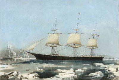 Clipper Ship Red Jacket - In the Ice utanför Kap Horn, på hennes passage från Australien, till Li..., 1855 av Charles Parsons