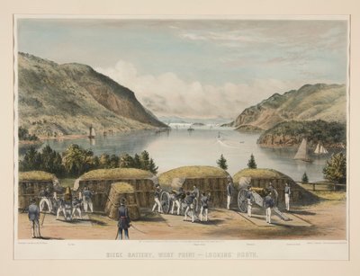 Siege Battery, West Point - Ser norrut av Charles Parsons