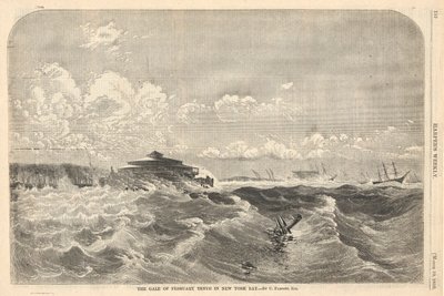 Gale of tionde februari i New York Bay av Charles Parsons