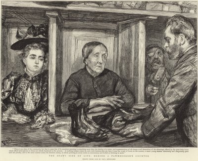 Bakom en pantbanksdisk (litho) av Charles Paul (after) Renouard
