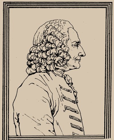 Porträtt av kompositören Jean-Philippe Rameau 1683-1764, ca. 1800. av Charles Paul Landon