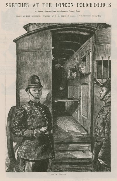 Skisser vid Londons polisdomstol av Charles Paul Renouard