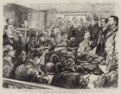 Undersökningen av Wilfrid Blunt i Court House i Woodford, Irland av Charles Paul Renouard