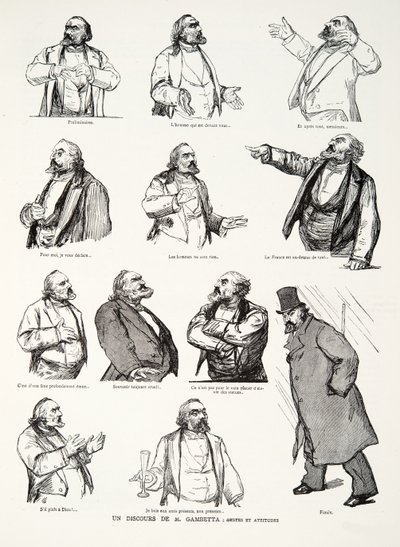 A Speech by M. Gambetta: Gestures and Attitudes, from History of the Third Republic, Vol. I, Politisk historia, utg.1933 av Charles Paul Renouard