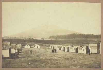 Utan titel (arméläger, kanske från slaget vid Lookout Mountain, Chattanooga, Tennessee) av Charles Peck