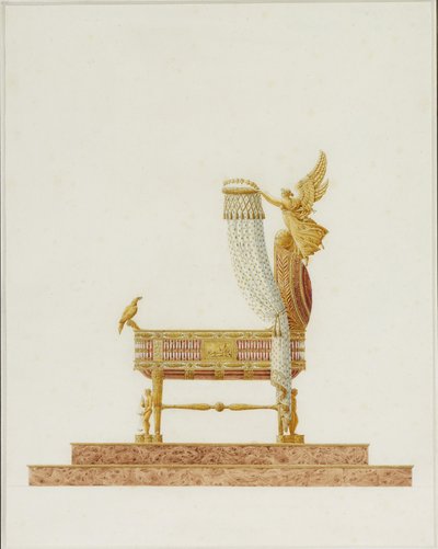 Design av bassinet för Hans Majestät Kungen av Rom, 1811 av Charles Percier