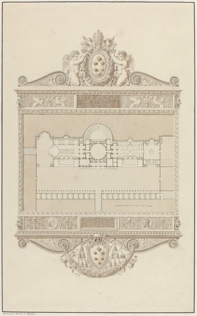 Villa Madama i Rom av Charles Percier and Pierre François Léonard Fontaine