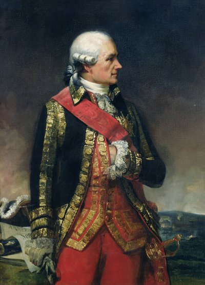 Jean-Baptiste de Vimeur (1725-1807) Greve av Rochambeau (olja på duk) av Charles-Philippe Lariviere