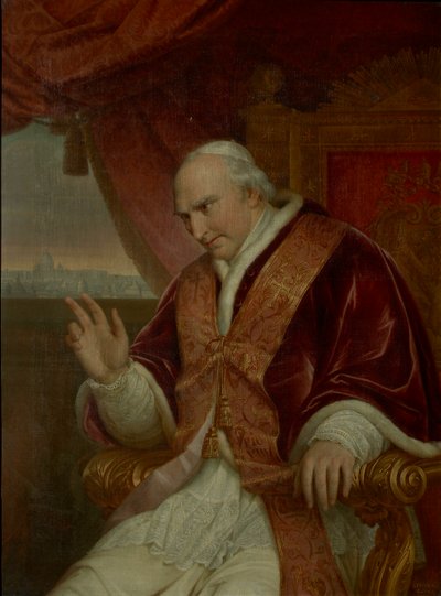 Porträtt av påven Pius VIII 1761-1830, 1828. av Charles Picqué