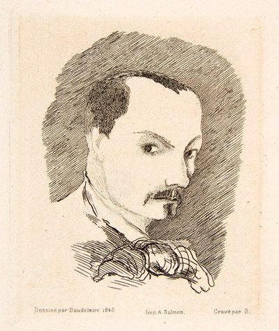 Självporträtt av Charles Baudelaire, pub. 1869. av Charles Pierre Baudelaire