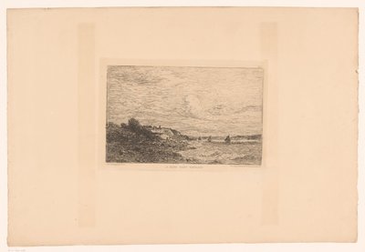 Utsikt över Seine vid Honfleur La Seine före Honfleur (titel på objekt) av Charles Pierre Daubigny