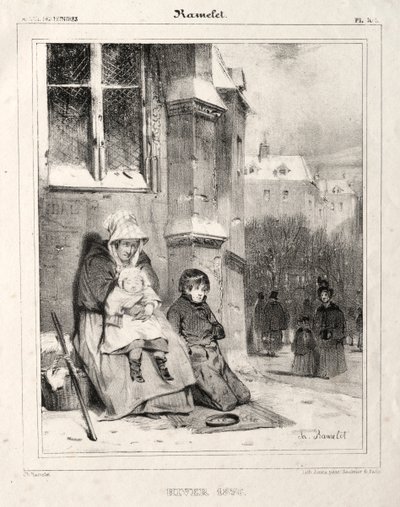 Vinter, 1836. av Charles Ramelet