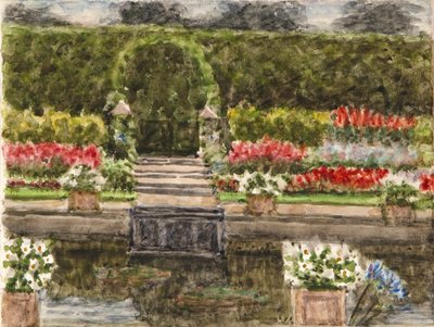 The Sunken Garden (akvarell på papper) av Charles Randal