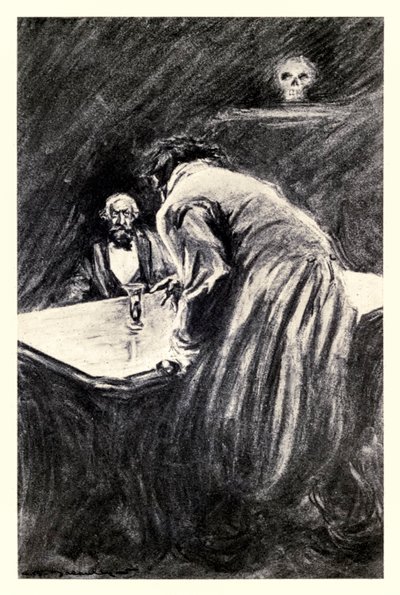 Kommer du att låta mig ta det här glaset i min hand" från "Strange Case of Dr Jekyll and Mr Hyde" av Robert Louis Stevenson (1850-1894) illustrerad av Charles Raymond Macauley (1871-1934) av Charles Raymond Macauley