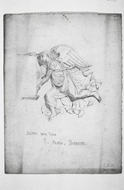 Ängel från Tomb, Badia, Florens, 1891 av Charles Rennie Mackintosh