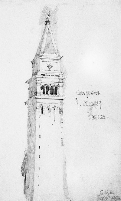 Campanile, S. Marks, Venedig, 1891 av Charles Rennie Mackintosh