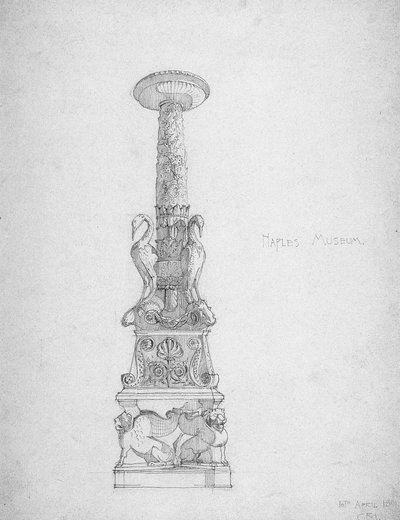 Ljusstake (?), Neapel museum, 1891 av Charles Rennie Mackintosh