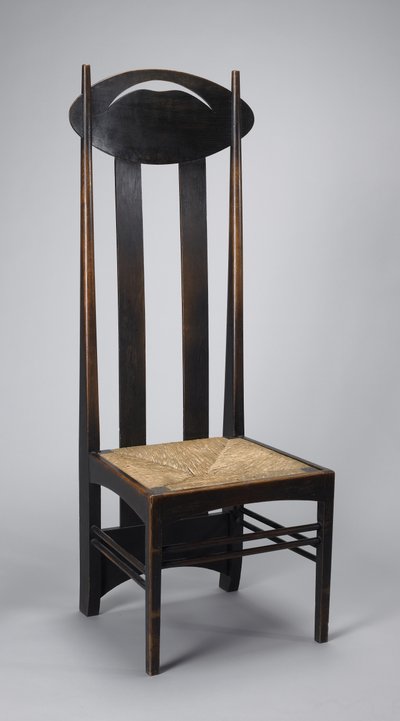 Sidostol med hög rygg av Charles Rennie Mackintosh