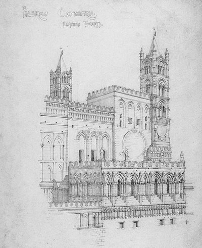 Palermos katedral, östra torn, 1891 av Charles Rennie Mackintosh