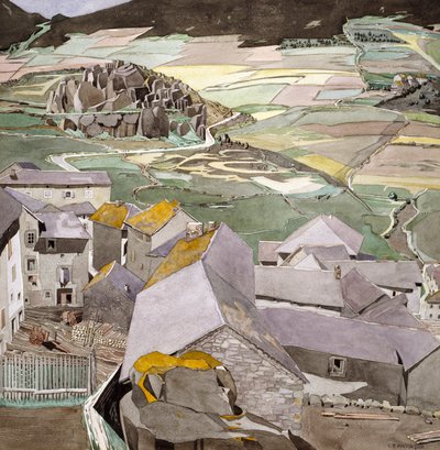 The Village of La Lagonne (akvarell på papper) av Charles Rennie Mackintosh