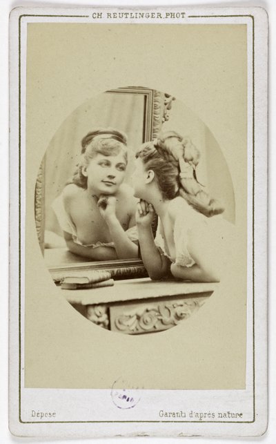Porträtt av skådespelerskan Henriette Victoire Drouard (1851-1923). av Charles Reutlinger