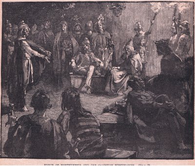 Edwin av Northumbria och de kristna missionärerna av Charles Ricketts