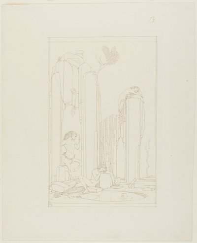 Narcissus vid poolen; illustration till Oscar Wildes "The Disciple av Charles Ricketts