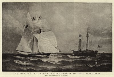 Race for America Cup, Cambria som rundar Sandy Hook av Charles Ricketts