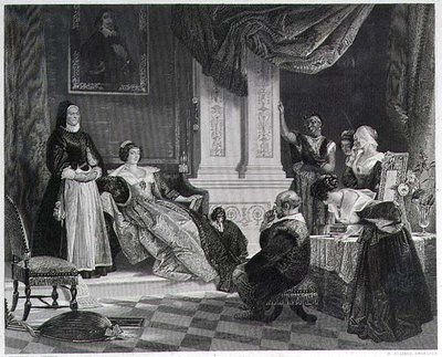Sancho och hertiginnan, graverad av R. Staines (gravyr) (se även 15321) av Charles Robert (after) Leslie