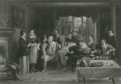 Falstaff och hans vänner, de glada fruarna i Windsor av Charles Robert Leslie