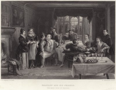 Falstaff och hans vänner av Charles Robert Leslie