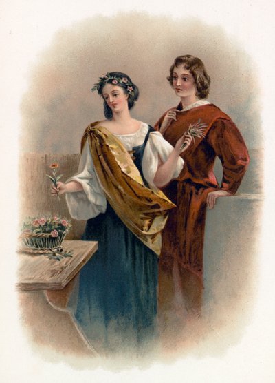 Florizel och Perdita från Vintersaga av Charles Robert Leslie