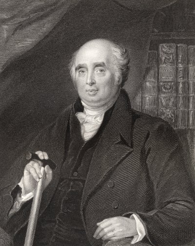 Henry Richard Fox, graverad av H. Robinson, från "National Portrait Gallery, volume III", publicerad omkring 1835. av Charles Robert Leslie