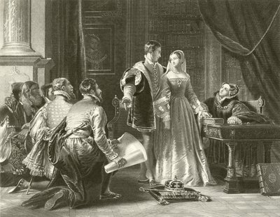 Lady Jane Greys ovilja att acceptera kronan av Charles Robert Leslie
