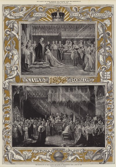 Hennes Majestät drottningens kröning i Westminster Abbey, 28 juni 1838 av Charles Robert Leslie