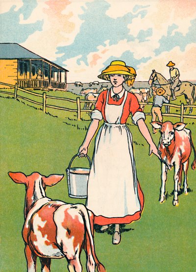 En australisk mejerigård, 1912 av Charles Robinson