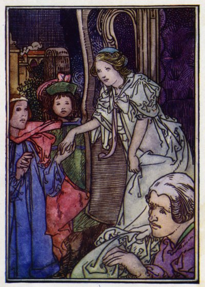 Askungen (färg litho) av Charles Robinson
