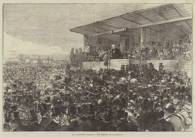 Mr Gladstone talar till mötet om Blackheath av Sir John Charles Robinson