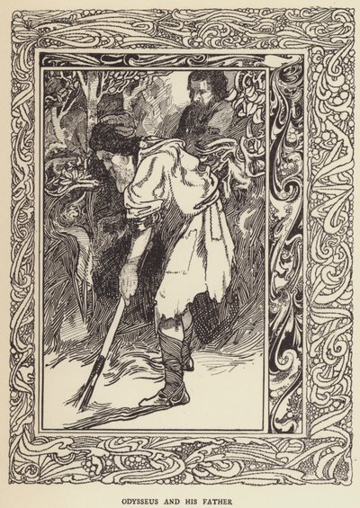 Odysseus och hans far av Sir John Charles Robinson
