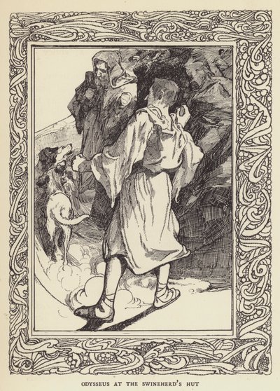 Odysseus vid Swineherds hydda av Sir John Charles Robinson
