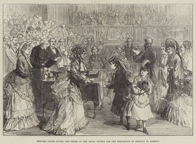 Prinsessan Louise ger priserna från Royal Society for the Prevention of Cruelity to Animals av Sir John Charles Robinson