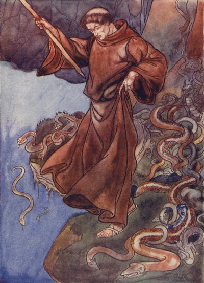 St Patrick befriar Irland från ormar av Charles Robinson