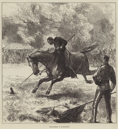 Tent-Pegging på Hurlingham av Sir John Charles Robinson